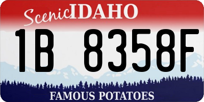 ID license plate 1B8358F