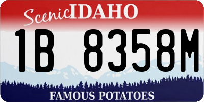ID license plate 1B8358M