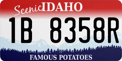 ID license plate 1B8358R