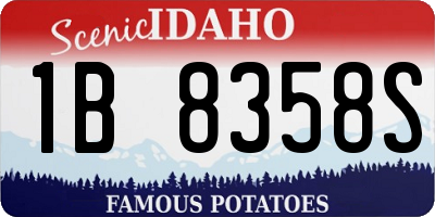 ID license plate 1B8358S