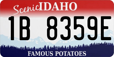 ID license plate 1B8359E