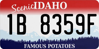 ID license plate 1B8359F