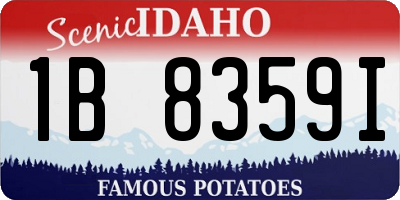 ID license plate 1B8359I