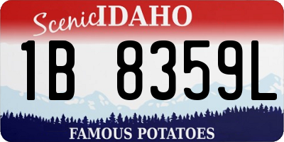 ID license plate 1B8359L