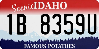 ID license plate 1B8359U