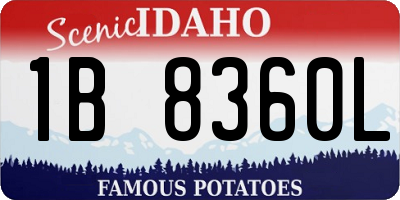 ID license plate 1B8360L