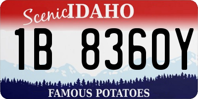 ID license plate 1B8360Y