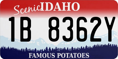 ID license plate 1B8362Y