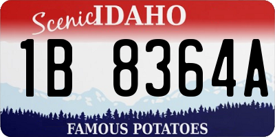 ID license plate 1B8364A
