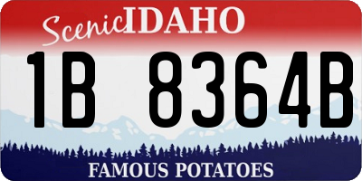 ID license plate 1B8364B