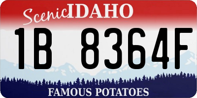 ID license plate 1B8364F