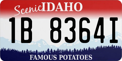 ID license plate 1B8364I