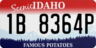 ID license plate 1B8364P