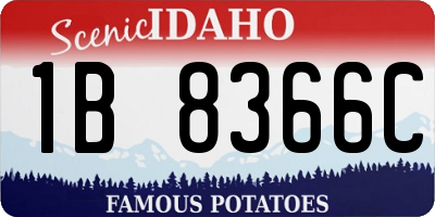 ID license plate 1B8366C