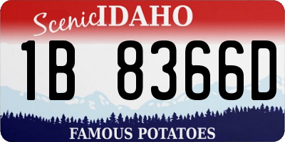 ID license plate 1B8366D