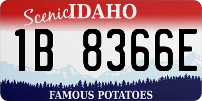 ID license plate 1B8366E