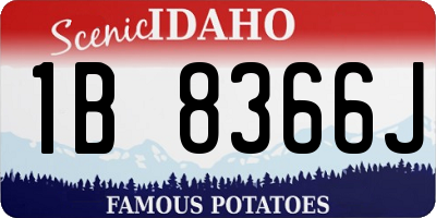 ID license plate 1B8366J