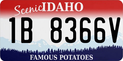 ID license plate 1B8366V