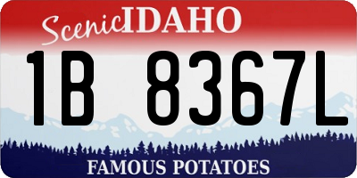 ID license plate 1B8367L