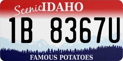 ID license plate 1B8367U