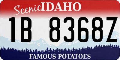 ID license plate 1B8368Z