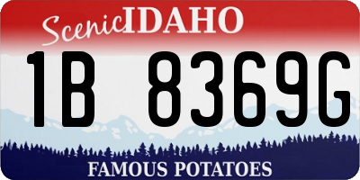 ID license plate 1B8369G