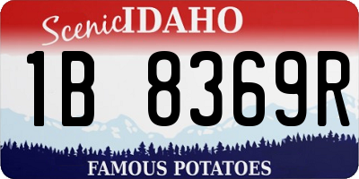 ID license plate 1B8369R