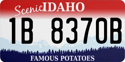 ID license plate 1B8370B