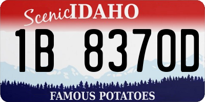 ID license plate 1B8370D