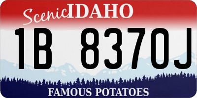 ID license plate 1B8370J