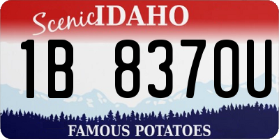 ID license plate 1B8370U