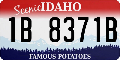 ID license plate 1B8371B