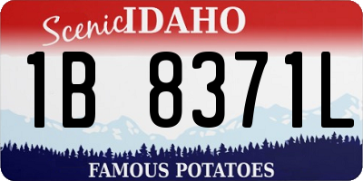 ID license plate 1B8371L