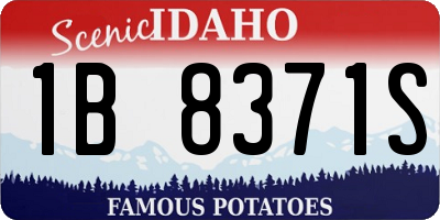 ID license plate 1B8371S