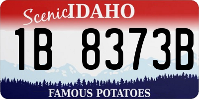ID license plate 1B8373B
