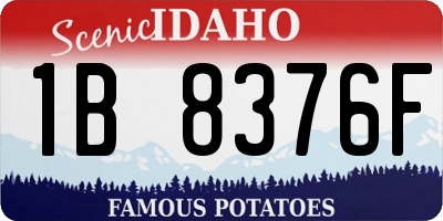 ID license plate 1B8376F