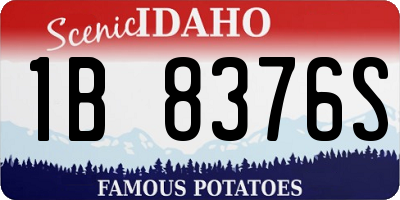 ID license plate 1B8376S