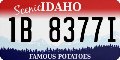 ID license plate 1B8377I