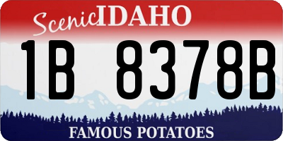 ID license plate 1B8378B