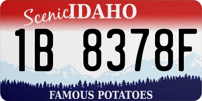 ID license plate 1B8378F