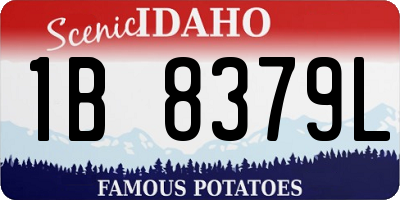 ID license plate 1B8379L