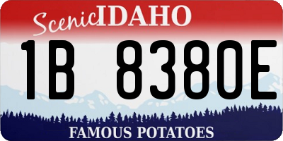 ID license plate 1B8380E