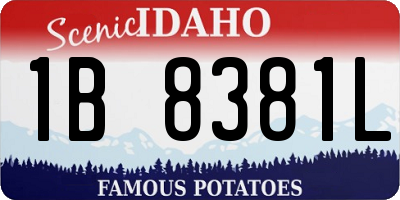 ID license plate 1B8381L