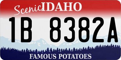 ID license plate 1B8382A