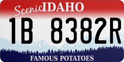 ID license plate 1B8382R