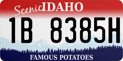 ID license plate 1B8385H
