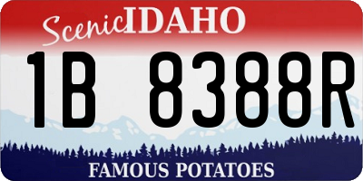 ID license plate 1B8388R