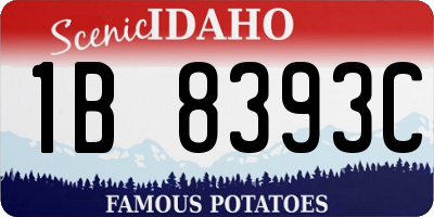 ID license plate 1B8393C