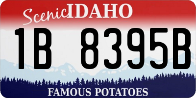 ID license plate 1B8395B