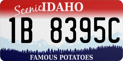 ID license plate 1B8395C